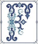 Decorative Blue Alphabet F (image for) Decorative Blue Alphabet F